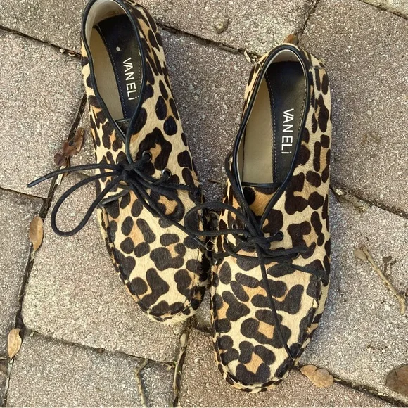 VANELI CALF HAIR ANIMAL PRINT DRIVING SHOE SUZE 9M - Picture 2 of 12
